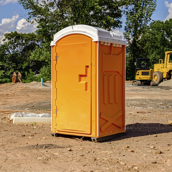 how often are the portable restrooms cleaned and serviced during a rental period in Oregon MI